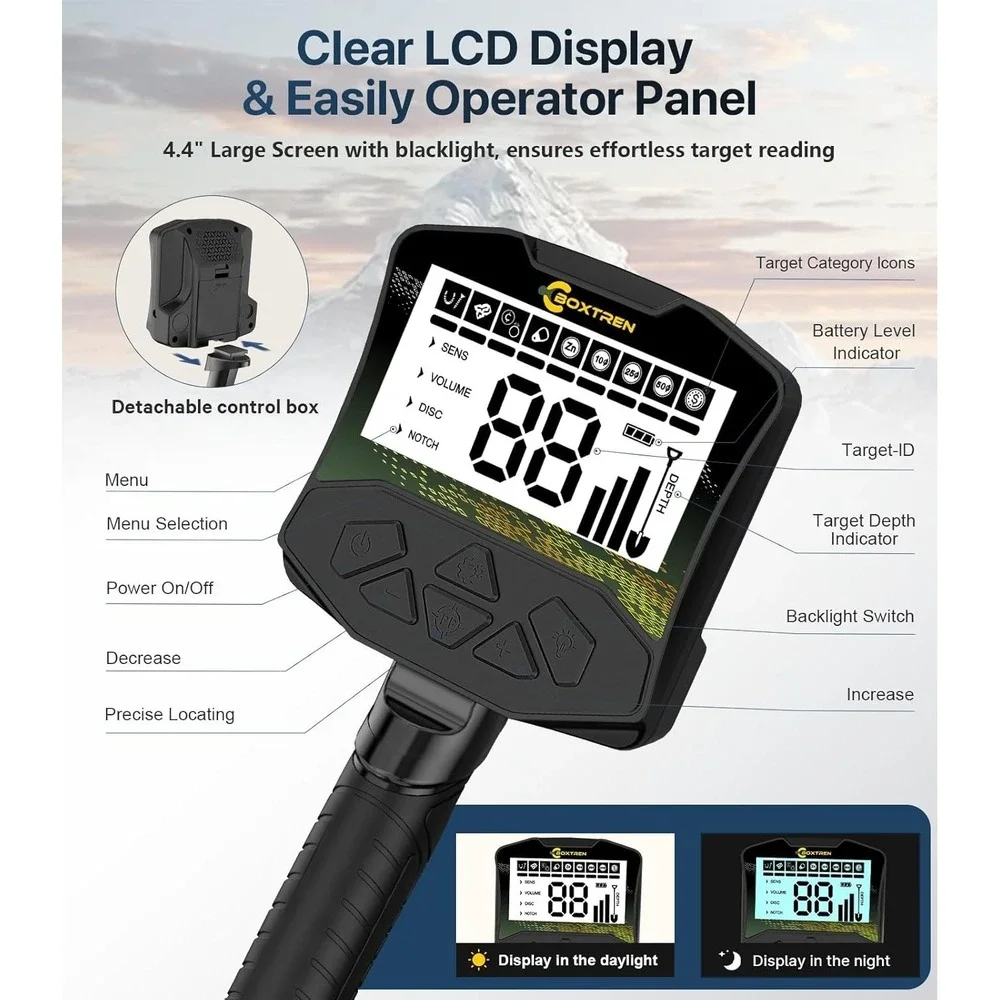 Metal Detector Professional Adult Waterproof Search Coil Advanced DSP Gold Finde